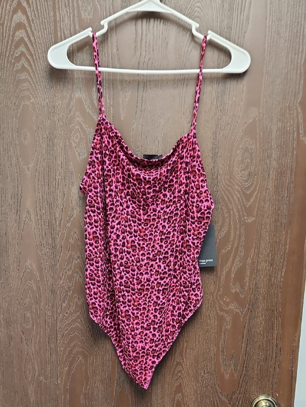 free press Hot Pink Leopard-Print One-Piece Bodysuit